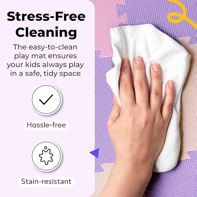 MioTetto Baby Play Mat, Soft Foam Floor Tiles for Kids. Adjustable Interlocking Foam Tiles, Fits with 74x74 Playpen Baby mat for Crawling & Development, Safe & Non-Toxic Playmat for Babies 6-12 Months