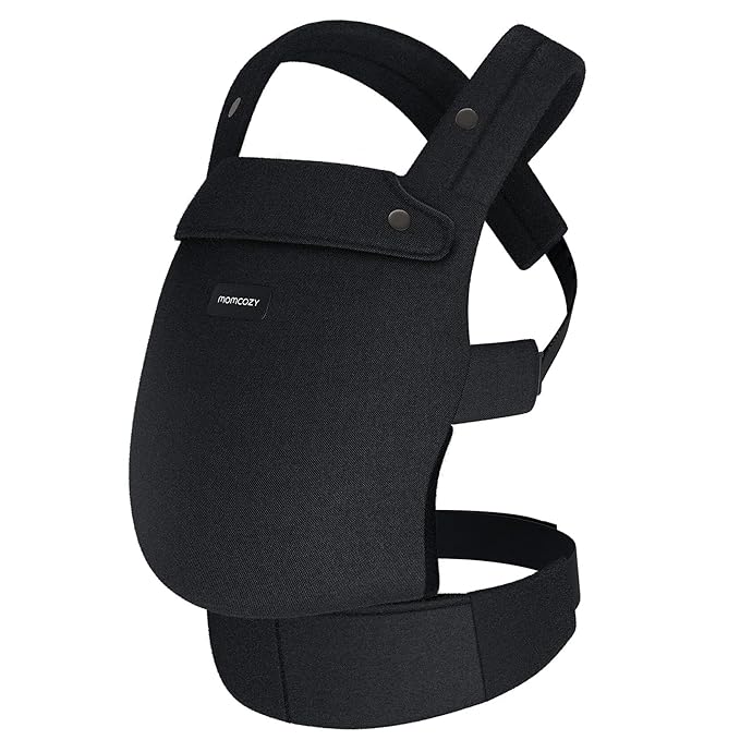 Momcozy Baby Carrier - Ergonomic, Cozy and Lightweight Carrier for 7-44lbs, Effortless to Put On, Ideal for Hands-Free Parenting, Enhanced Lumbar Support, Purehug for Infant to Toddler, Black