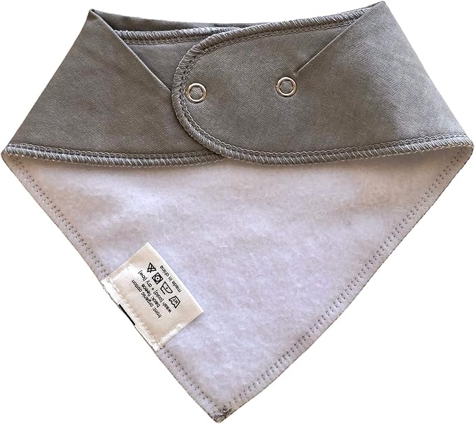 Denver James Bandana Feeding Drool Baby Bib I Soft Organic Cotton I Fleece Back