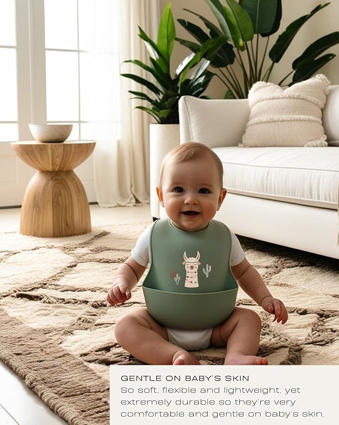 Hippypotamus Silicone Baby Bibs - Soft Waterproof Bibs for Babies & Toddlers