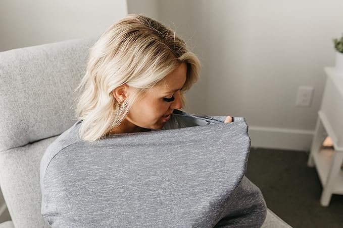 Copper Pearl Multi-Use Cover: Car Seat Covers, Nursing Cover, and Stroller Cover for Sun - Stretchy Fabric, All-Season Use, Stylish Designs, Easy Access for Moms - Denim