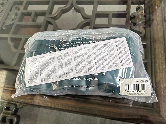 Herobility Double Anti-Colic Baby Bottles – 5 fl oz/140ml – 3-Pack – Dark Green