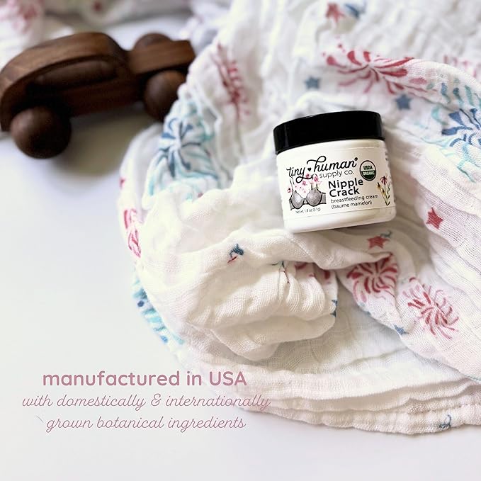 Organic Nipple Cream, Nipple Crack Lanolin Free Nipple Butter (2 Pack), Balm for Breastfeeding Mothers, No Need to Wash Off, Safe for Baby and Mama