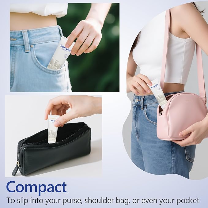 Natural Lanolin Nipple Cream: Soothing Nipples Cream Single Ingredient | Soothes Cracked & Sore Nipples | No Need to Remove Safe for Baby & Mom - 50g/1.76oz