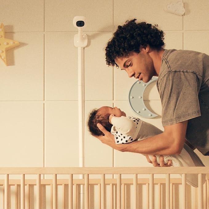 Nanit Pro Smart Baby Monitor with Flex Stand and Wall Mount - 1080p HD Video, Sleep Tracking, 2-Way Audio, Sound/Motion/Cry Notifications, Night Vision - for Home & Travel