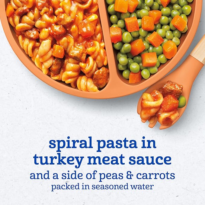 Gerber Mealtime for Toddler Spiral Pasta in Turkey Meat Sauce with Side of Green & Yellow Beans, 6.67 Ounce (Pack of 8)