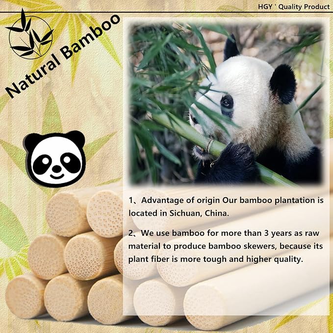 3/8 x 36 Inch 50 PCS Dowel Rods Wood Sticks Wooden Dowel Rods - Unfinished Bamboo Sticks - for Crafts and DIYers