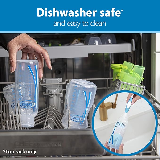 Dr. Brown's Natural Flow Anti-Colic Options+ Narrow Baby Bottle, Pig & Frog, 8 oz/250 mL, with Level 1 Slow Flow Nipple, BPA Free, 0m+, (Pack of 12)