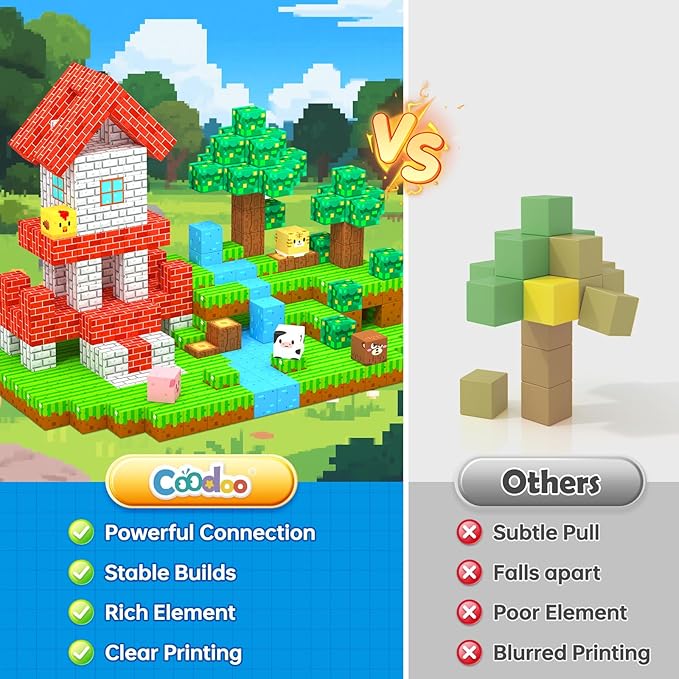 150 PCS Magnetic Blocks Toddler Toys, Magnetic Tiles Building Toys Blocks Forest Set for Kids Aged 3+, STEM Sensory Outdoor Toys Birthday Gifts Classroom Must Haves for Toddler Boys Girls 3 4 5 6 7 8