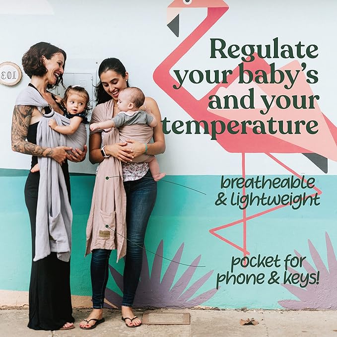 Nalakai Ring Sling Baby Carrier, Soft Linen Baby Sling, Baby Wrap, Comfort, Style, and Giving Back - Carry Your Little One with Love