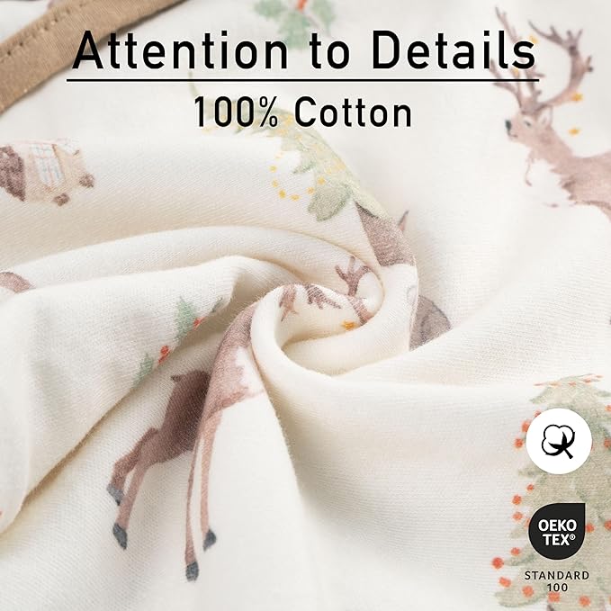 GLLQUEN BABY Girl Swaddles 0-3 Months - 3 Pack Baby Swaddles Sack for Newborn, Infant Sleep Sack, Easy Swaddling Wrap, Christmas Forest Carol, Nursery Swaddle Blankets Essentials