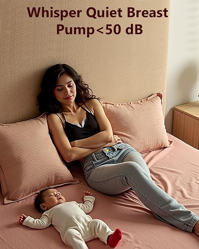 Wearable Breast Pump with APP Control,3 Modes and 9 Levels Wireless Breastfeeding Pump, Portable Breast Pump Hands-Free Contain 15/17/21/25mm Flange, Leak-Proof, Discreet, Quieter