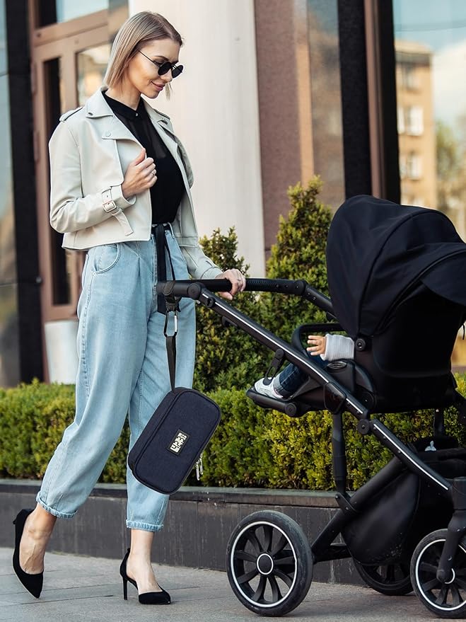 DawnBox Breast Milk Cooler Travel Bag with Real-Time Temp Display - Holds 20oz Breastmilk Storage Bag & Cooling, Portable Breast Milk Cooler Bags with 2 Ice Packs for Breastmilk Storage