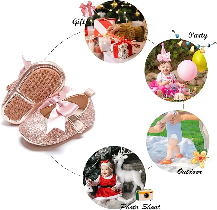 Soft Sole Baby Shoes - Infant Baby Walking Shoes Moccasins Rubber Sole Crib Shoes