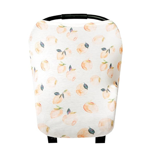 Copper Pearl Multi-Use Cover: Car Seat Covers, Nursing Cover, and Stroller Cover for Sun - Stretchy Fabric, All-Season Use, Stylish Designs, Easy Access for Moms - Caroline