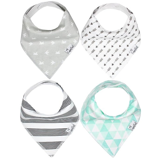 Copper Pearl Baby Bandana Drool Bibs for Drooling and Teething 4 Pack Gift Set for Boys and Girls “Tribe Set