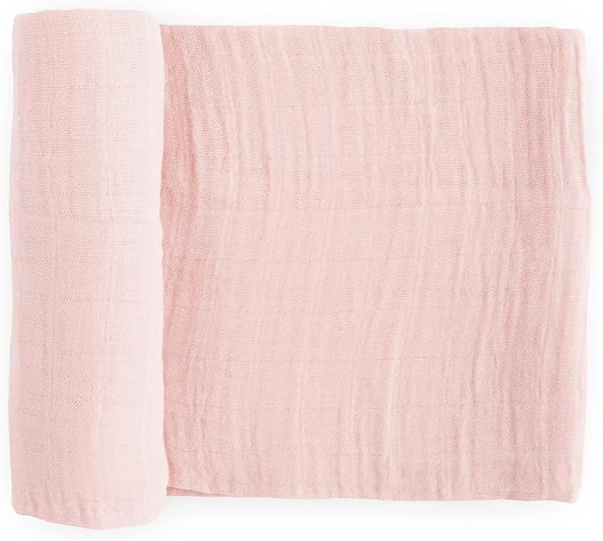 Little Unicorn Premium Cotton Swaddle Baby Blanket | Breathable Fabric | for swaddling, Play, Nursing & More (Light Pink)
