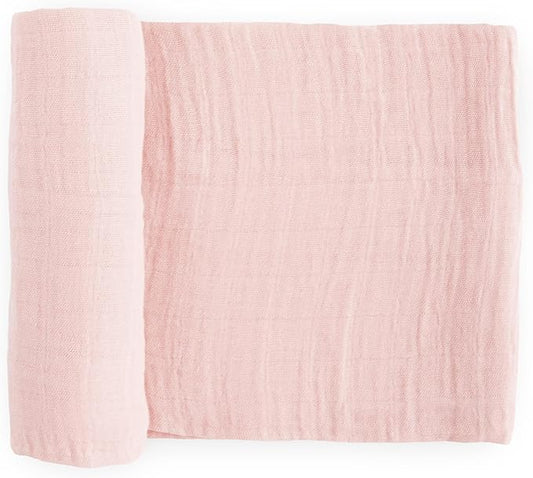 Little Unicorn Premium Cotton Swaddle Baby Blanket | Breathable Fabric | for swaddling, Play, Nursing & More (Light Pink)