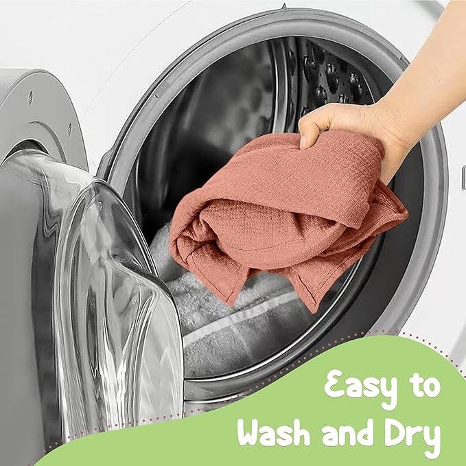 Premium Organic Breathable Muslin Nursing Cover for Breastfeeding - Privacy Breast Feeding Covers for Women - Multi-Use Nursing Cover Up - Soft & Lightweight Breastfeeding Covers (Rust)