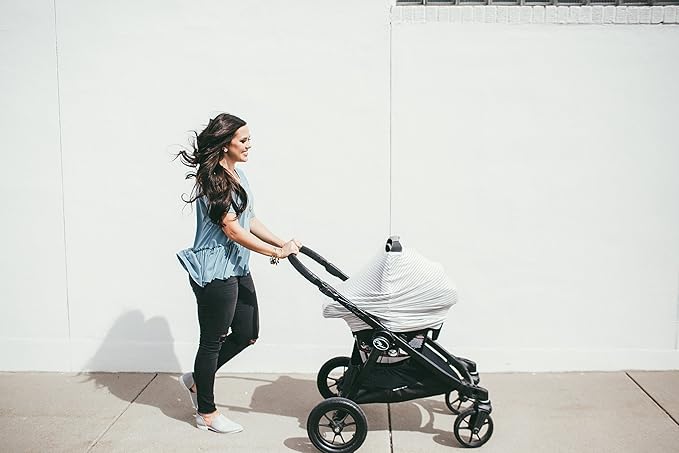 Copper Pearl Multi-Use Cover: Car Seat Covers, Nursing Cover, and Stroller Cover for Sun - Stretchy Fabric, All-Season Use, Stylish Designs, Easy Access for Moms - Everest