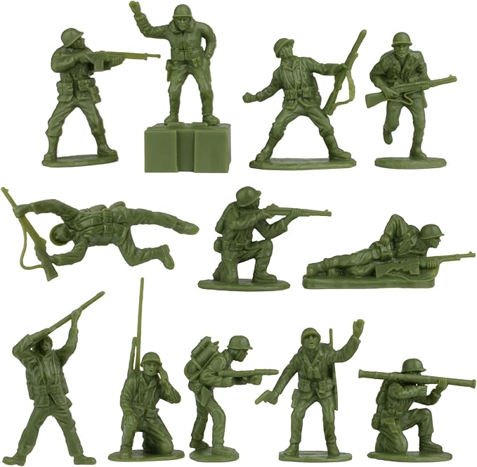 BMC WW2 Iwo Jima US Marines Plastic Army Men - 36 American Soldier Figures