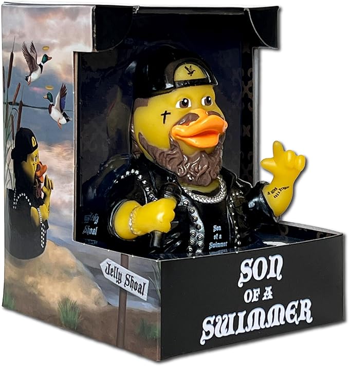 CelebriDucks - Jelly Shoal - Son of a Swimmer - Floating Rubber Ducks - Collectible Bath Toy Gift for Kids & Adults of All Ages