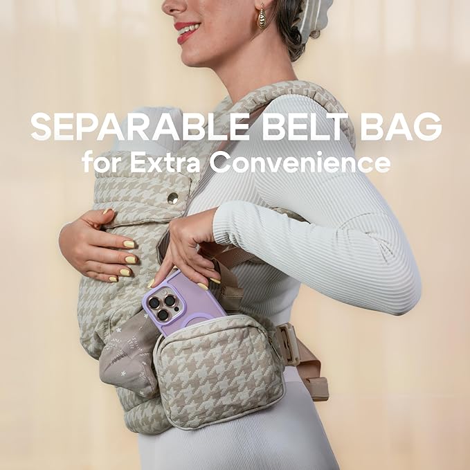 Baby Carrier Newborn to Toddler, Ergonomic Baby Toddler Carrier with Head Support (7-44 lbs) – Front Inward, Front Outward, Back Carry – Hands-Free, Lumbar Support (Beige)