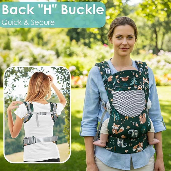 Infant Baby Front Carrier, Toddler Body Carrier, 7-66 Lbs Ergonomic Design, Lumbar Support, Lightweight Baby Chest Carriers (3-36 Months)