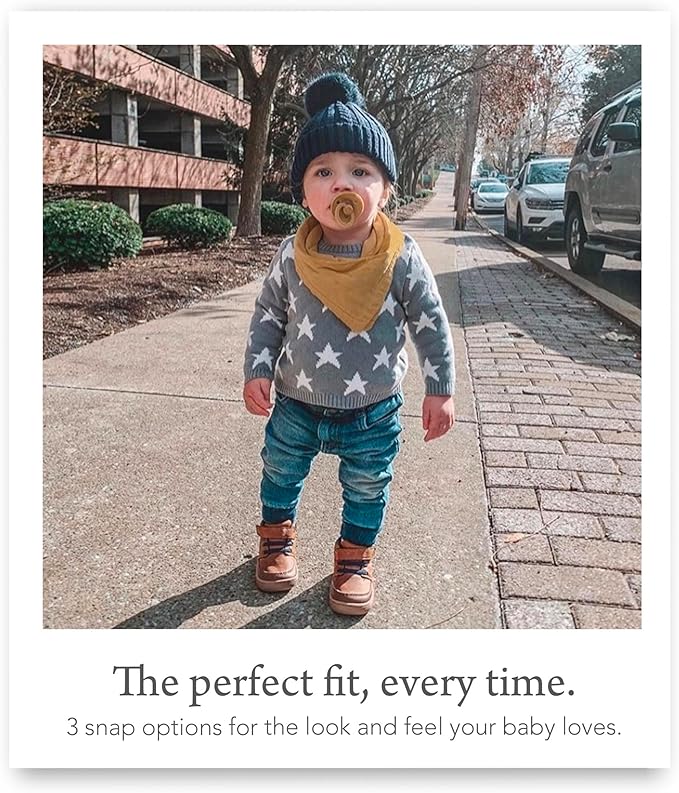 Kishu Baby Indi Organic Baby Bandana Bibs – Fairtrade 4-Way Reversible Drool Bibs for Boys & Girls – Unisex (Set of 5)