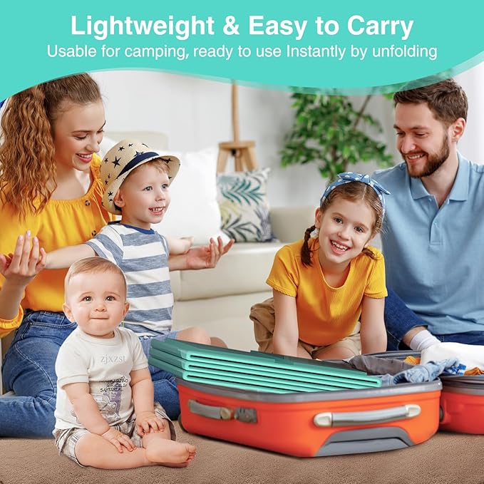 Portable Folding Baby Bath Tub, 29.5L x 17.7W x 9.8H inches, Suitable for 0-6 Years, Pink/Mint Green (Green)