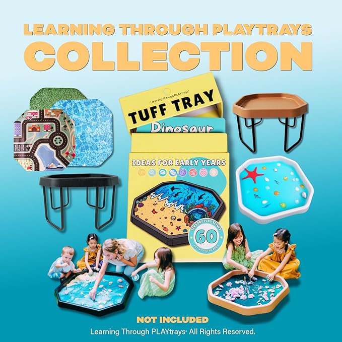 White Tuff Tray for Kids, Sensory Play Tray with Textured Surface, Sand and Water Table, Sensory Bin for Toddlers