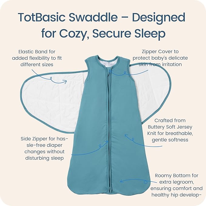 Newborns Swaddle Sleep Sack 0–3 Months, 1.0 TOG Baby Blanket for Newborns, Soft Sleeping Bag for Infants