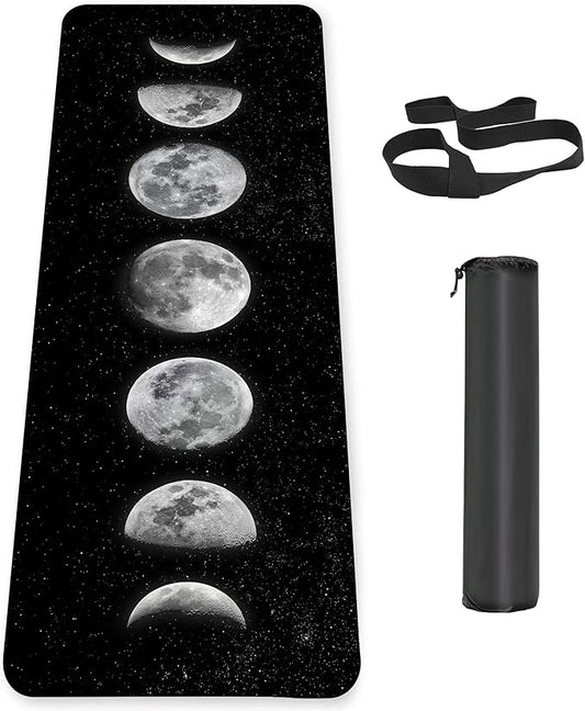 Non Slip Yoga Mat TPE Workout Mat for Men Women, Thick Workout Mat with Carrying Strap, Fitness Mats for Exercise, Yoga, Fitness, Pilates, Floor Workouts (72" x 24" x 6mm)