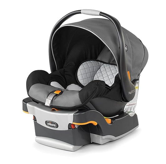 Chicco KeyFit 30 Infant Car Seat and Base, Rear-Facing Seat for Infants 4-30 lbs., Infant Head and Body Support, Compatible with Chicco Strollers, Baby Travel Gear | Orion/Grey