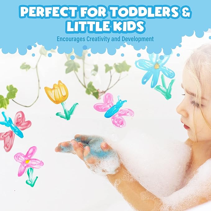 Tub Works® Bath Paint Soap Bath Toy, Neon 6 Pack | Non-Toxic | Washable Bathtub Paint for Finger Painting on Tub Walls | Ideal Toddler Bath Toys for Creative Play | Easy to Clean, Fun Paint Soap