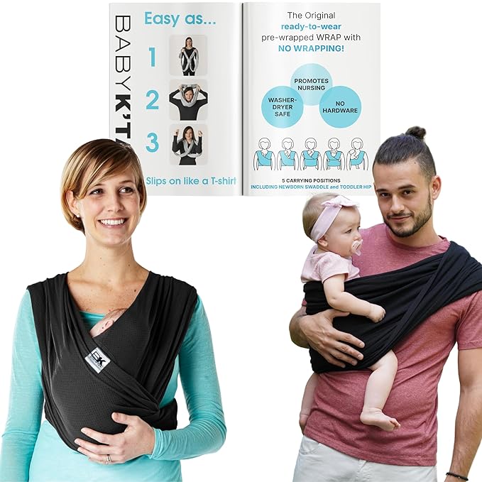 Breeze Baby K'tan Baby Carrier, #1 Easy Pre-Wrapped Baby Sling Gift | Breathable 100% Cotton Mesh | Hands Free Wrap for Infants | No Rings Or Buckles | Newborn to Toddler up to 35lb, X-Large (22-24)