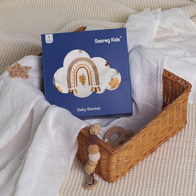 Soarwg Kids Baby Blanket Unisex Newborn, Super Soft Comfy Rainbow Blankets, for Toddler Baby Nursery Bed Blanket Stroller Crib Shower Gifts, 30 x 40 Inch