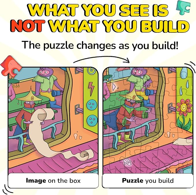 Odd Pieces Jigsaw Puzzles 1000 Pieces with Storytelling Comics, Secret Ending, Puzzle for Mystery Adults & Kids - 19.7'' x 27.6'' Frameable Magic Puzzle Art (Shutterbug)