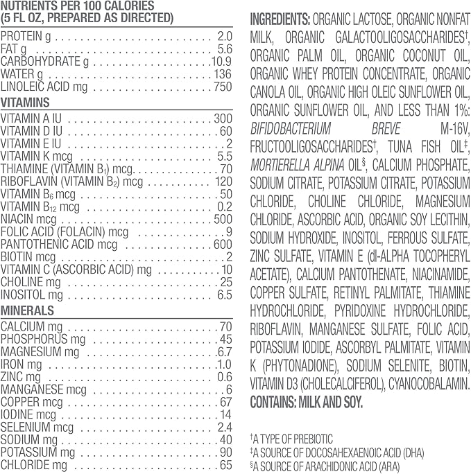 Happy Baby Organics Stage 1 Infant Formula, 0-12 Months, Milk Based Organic Baby Formula Powder with Iron, Probiotics & Prebiotics for Immune & Digestive Support, 22.9 Ounce (Pack of 1)