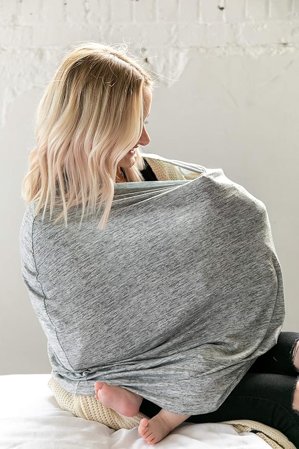 Copper Pearl Multi-Use Cover: Car Seat Covers, Nursing Cover, and Stroller Cover for Sun - Stretchy Fabric, All-Season Use, Stylish Designs, Easy Access for Moms - Asher