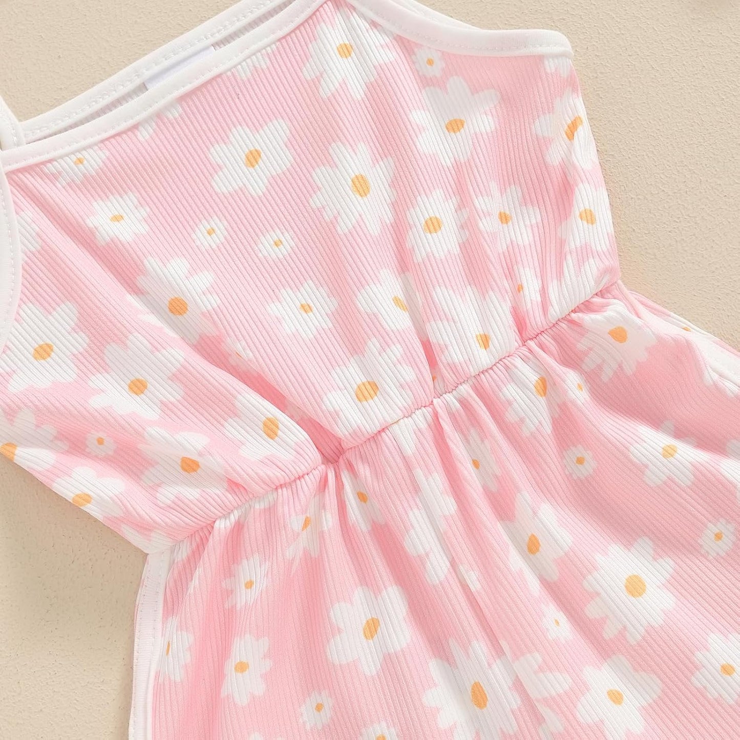 WZTYYDS Toddler Baby Girl Summer Clothes Floral Romper Tie-Up Strap Halter Jumpsuit Infant Summer Sling Playsuit 6M-3T