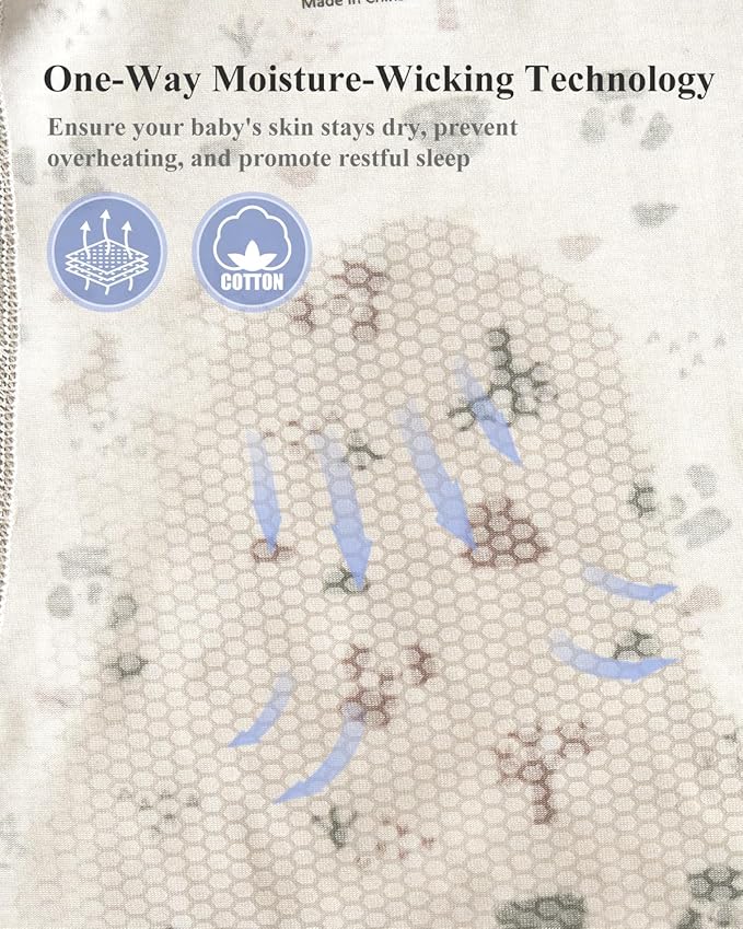 Swaddle for Newborns, Baby Swaddles 0-3 Months 5-13lb, Arms Up Swaddle 0-3 Months Newborn with Moisture-Wicking Fabric, Promotes Healthy Hip Development, 2-Way Zipper , 1Pack(Bear and the forest)