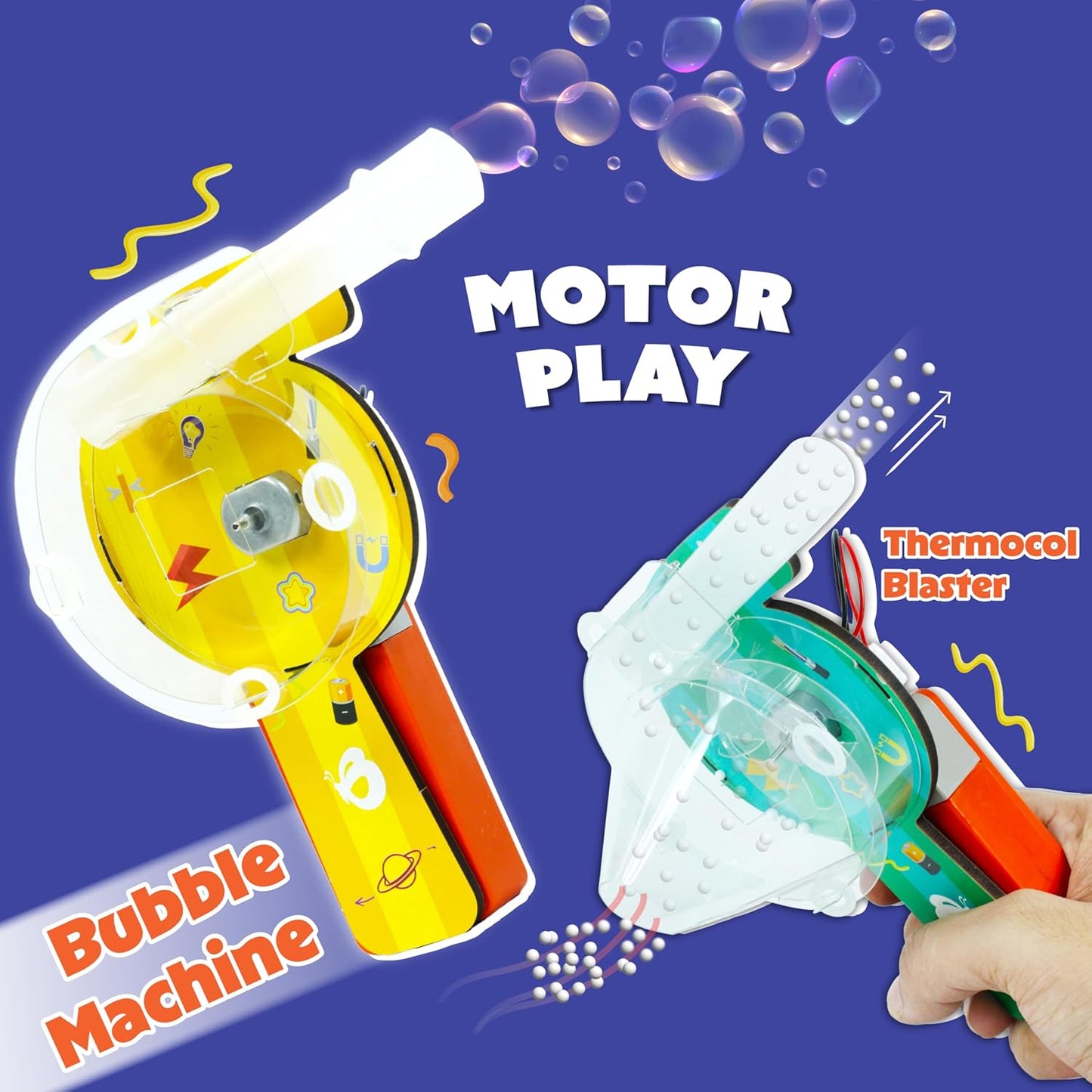 Butterfly EduFields 4in1 Motor Play Science Kit | Best Birthday Return Gifts for Kids Ages 5 6 7 8 9 10 11 12 | STEM Toy | Reusable & Safe | Birthday Gift for Kids Ages 5+