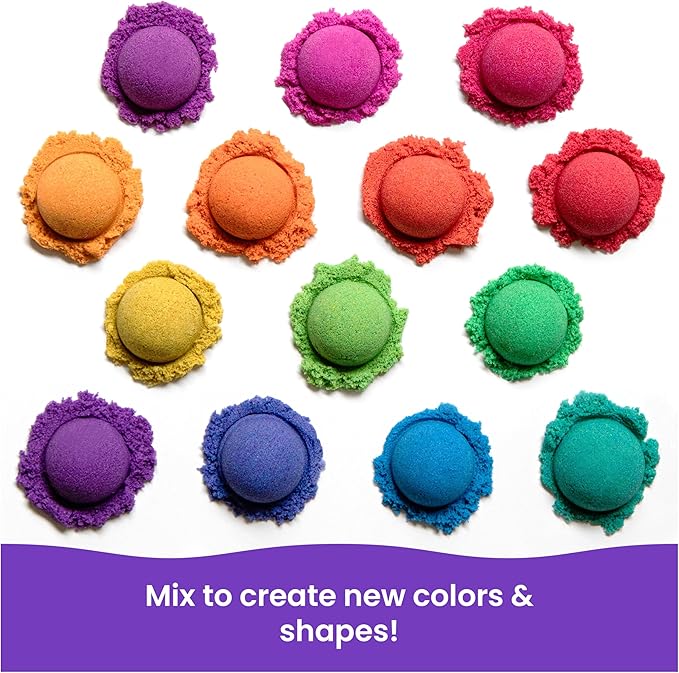 Kinetic Sand, 12-Pack Castle Containers (Amazon Exclusive), Multi-Color Play Sand for Party Favors, Goodie Bags, Sensory Toys for Kids Ages 3 and up