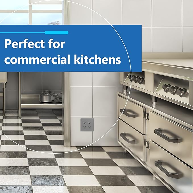 LIDER Matte Finish Decorator Switch Cover, Screwless Wall Plate, Mid-Size 2-Gang 4.88" x 4.92", Unbreakable Polycarbonate Thermoplastic, UL Listed, LSWP-32M-GY, Gray