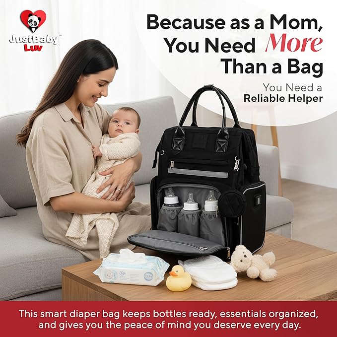 Award-Winning Eco-Friendly Smart Diaper Bag with Changing Station – 2025 Evergreen Winner, Premium All-in-One Backpack, Patent Pending, Heated Bottle Pockets, Trusted by Parents, Seen in Top USA Media