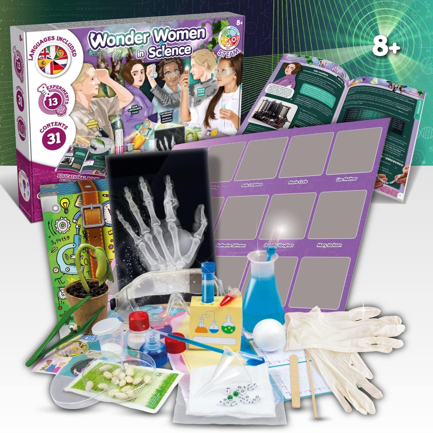 Science4you Wonder Women Science Kit with Science Experiments for Kids Age 8-12+, Toy for 8+ Year olds Girls with Craft Set for Girls who Loves Science - Stem Toy Age +8 with Science Kit for Kids…