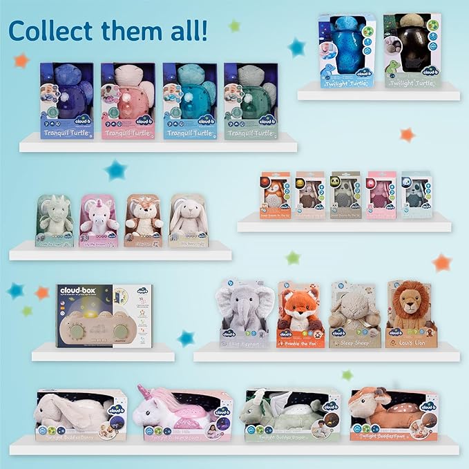 Cloud b Sound Machine with White Noise Soothing Sounds | Cuddly Stuffed Animal | Adjustable Settings and Auto-Shutoff | Elliot Elephant™