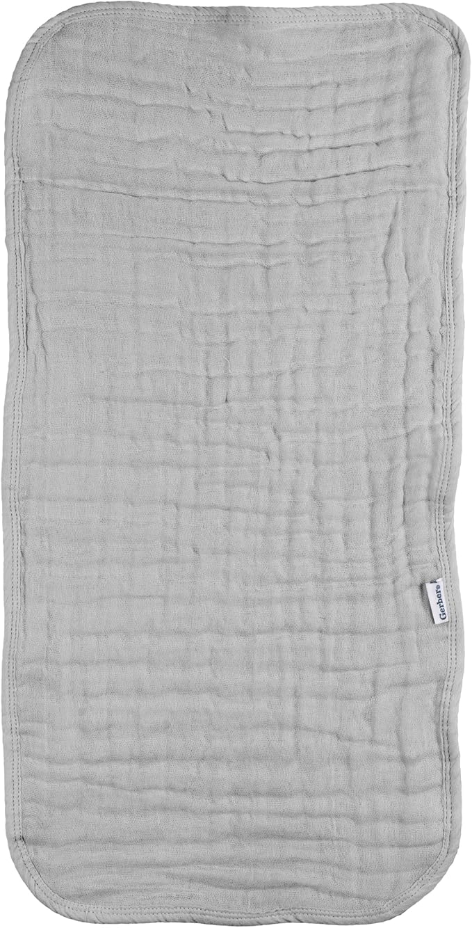 Gerber Baby Unisex Muslin Burp Cloths 5-Pack, Multi Stars, Large Size 20" x 10"