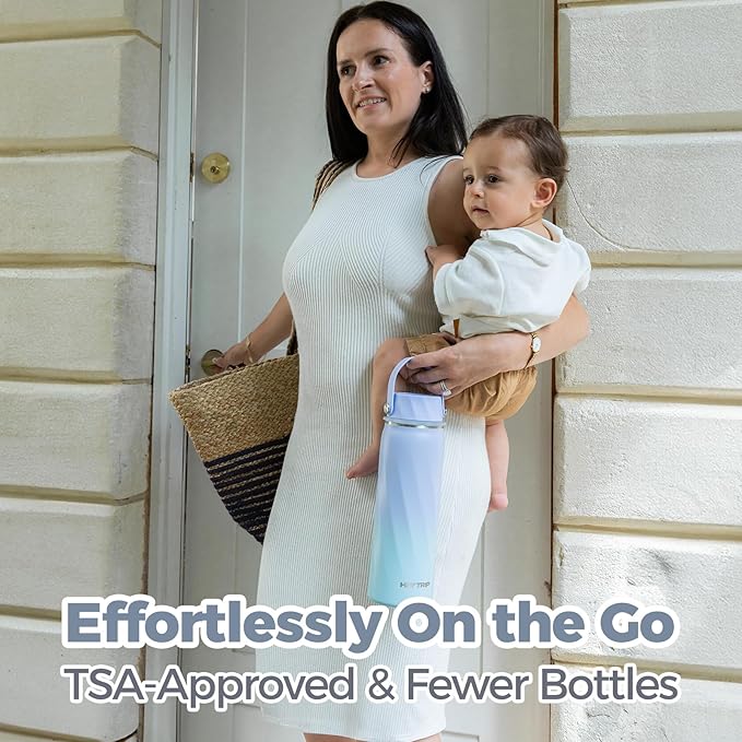 HEYTRIP Vacuum Insulated Breastmilk Cooler Bottle, 20oz Stainless Steel Portable Breastmilk Chiller, Reusable Storage Container Keeps Milk Fresh for 36+ Hours, TSA Approved, Violet Aurora